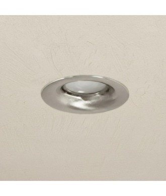 kelvo® LAMDA KLV-101-0046 Χωνευτό Φωτιστικό Downlight Σποτ Μπάνιου για Λάμπα MR16 με Ντουί GU10 AC 220-240V Αδιάβροχο IP65 - Νίκελ Βούρτσας - Μ8.5 x Π8.5 x Υ3.5cm - Q7.5cm